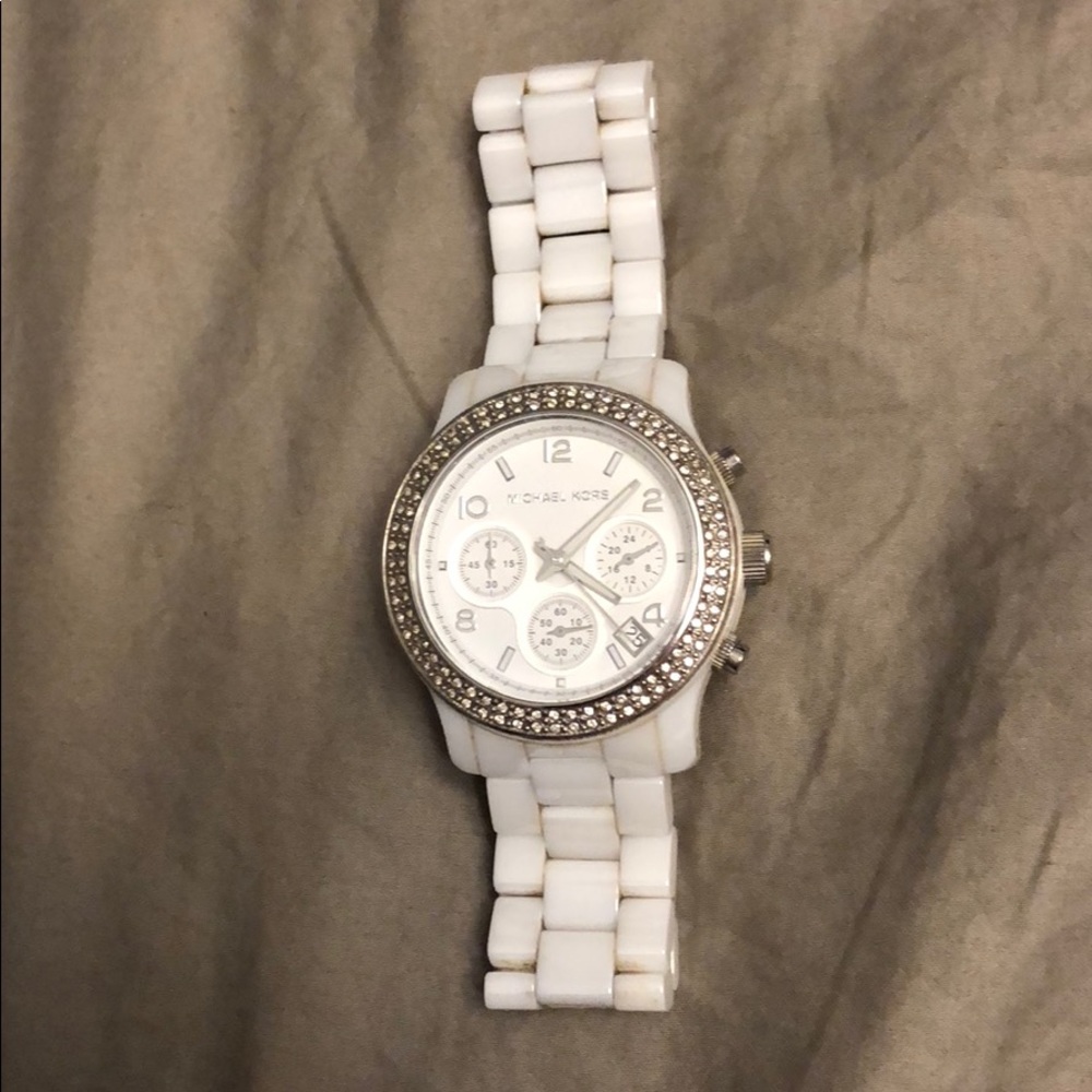 Michael Kors white ceramic watch